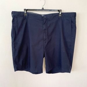 CREMIUX Men’s Size 46 Navy Blue Flat Front 10 inch Inseam Shorts